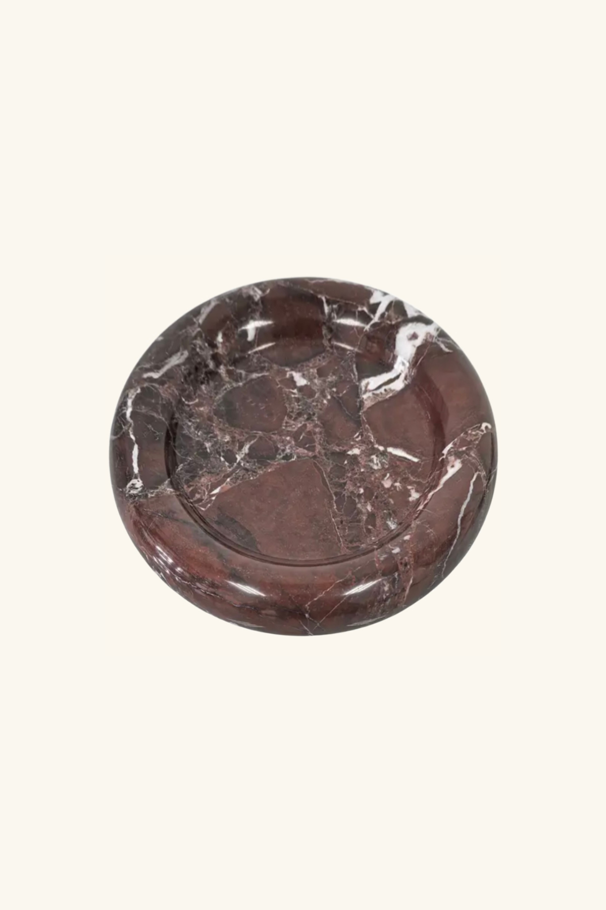 Marble Display Plate - Burgundy