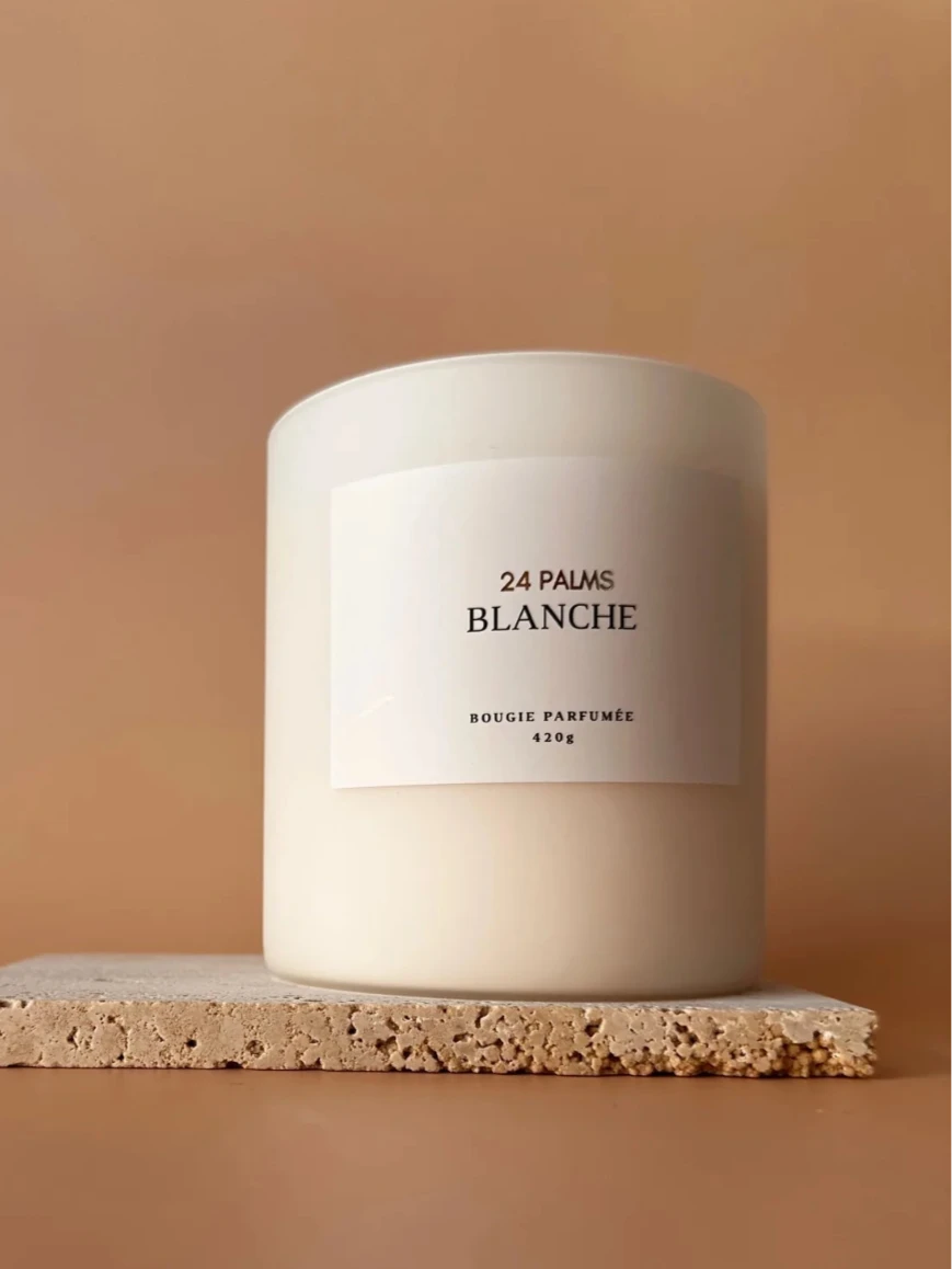 24 Palms Soy Candle - Blanche