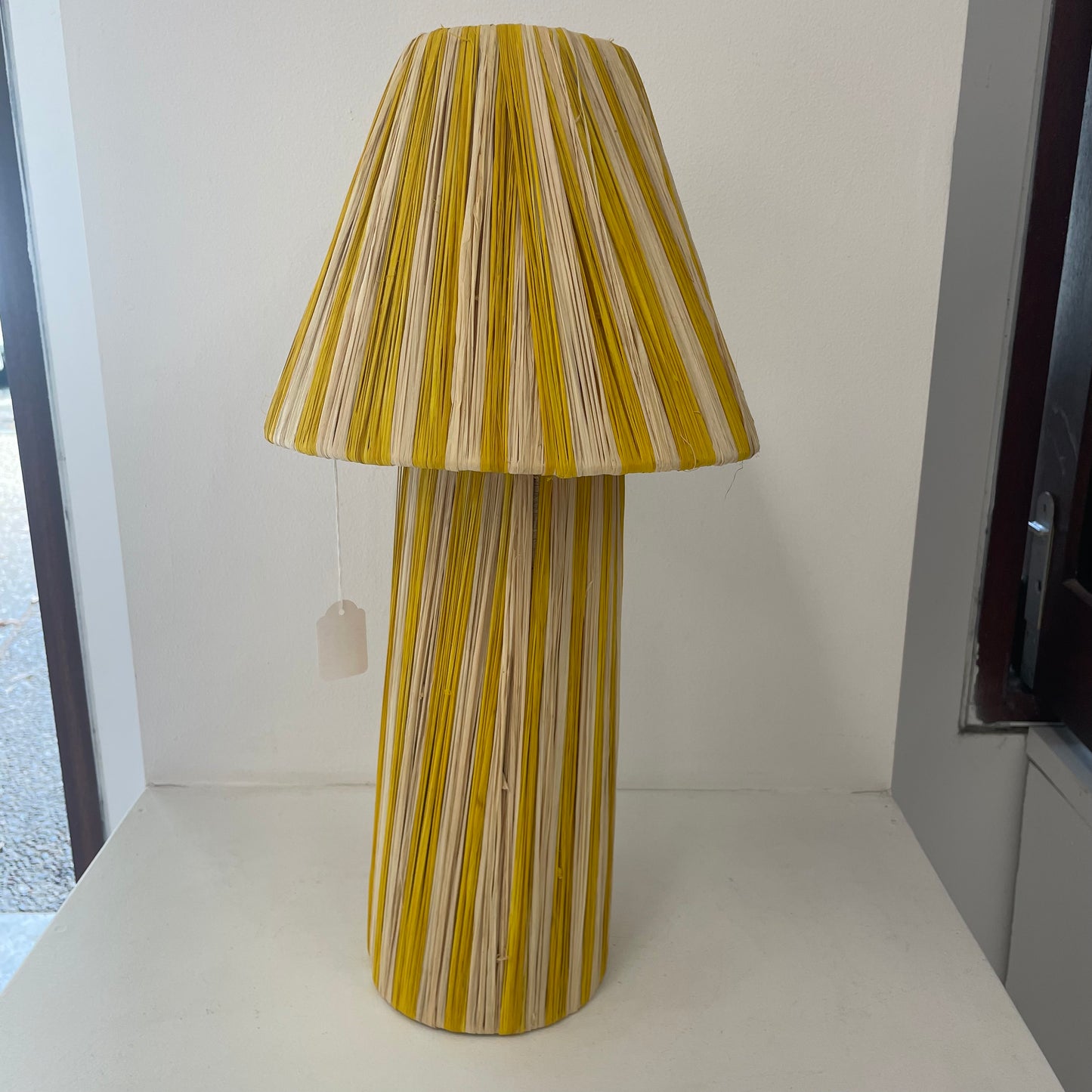 Raffia Lamp, Series 2 - Yellow, Large