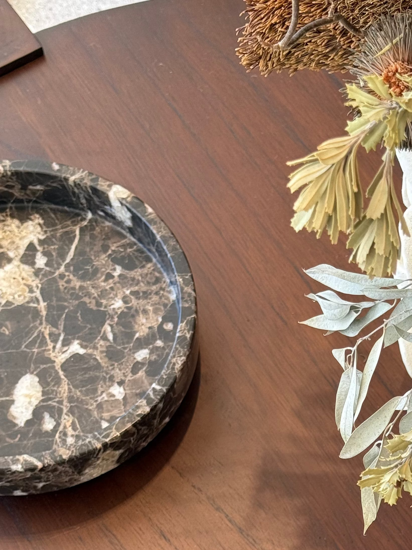 Marble Fruit Bowl - Spanish Brown