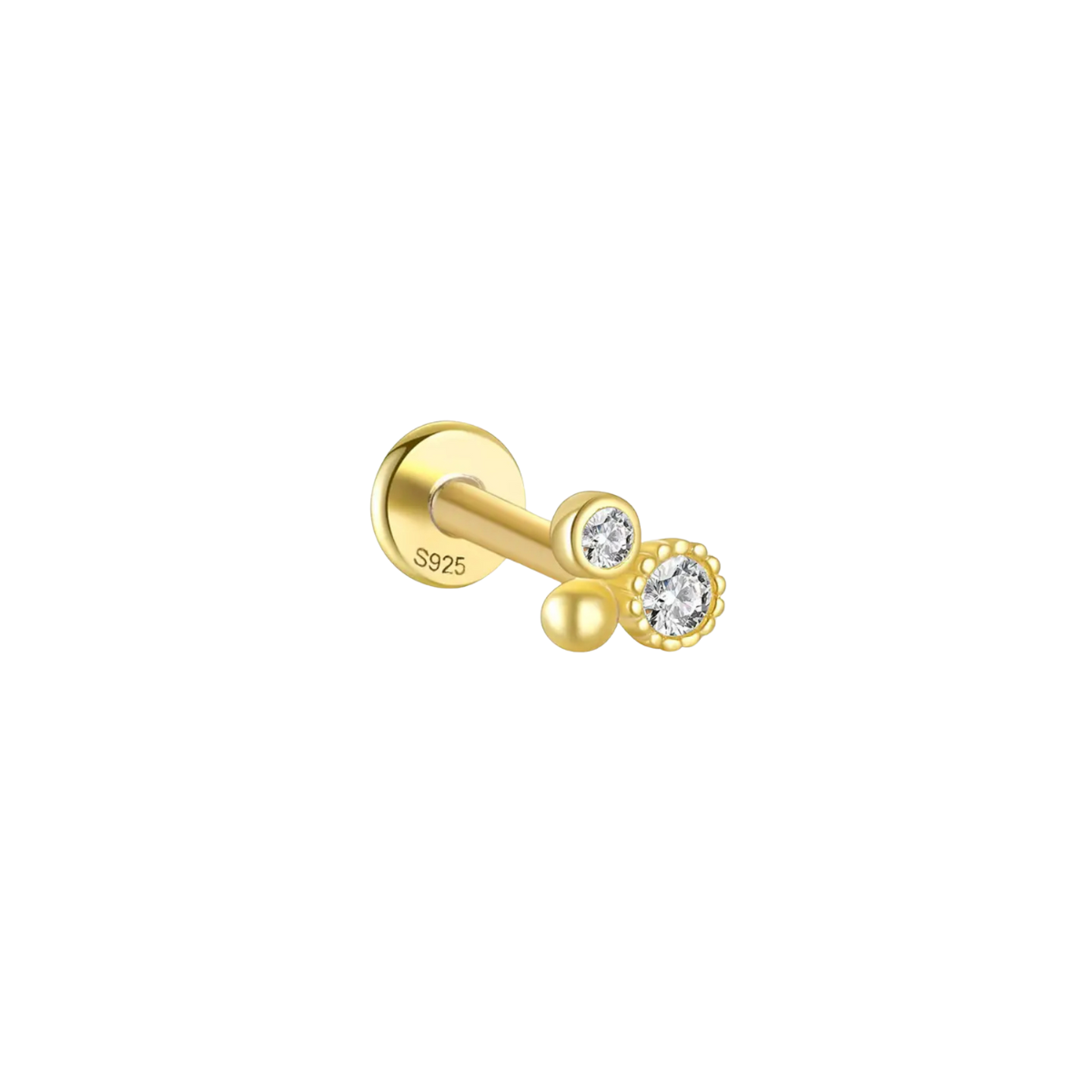 Lara 18k Gold Plated Crystal Stud Earrings