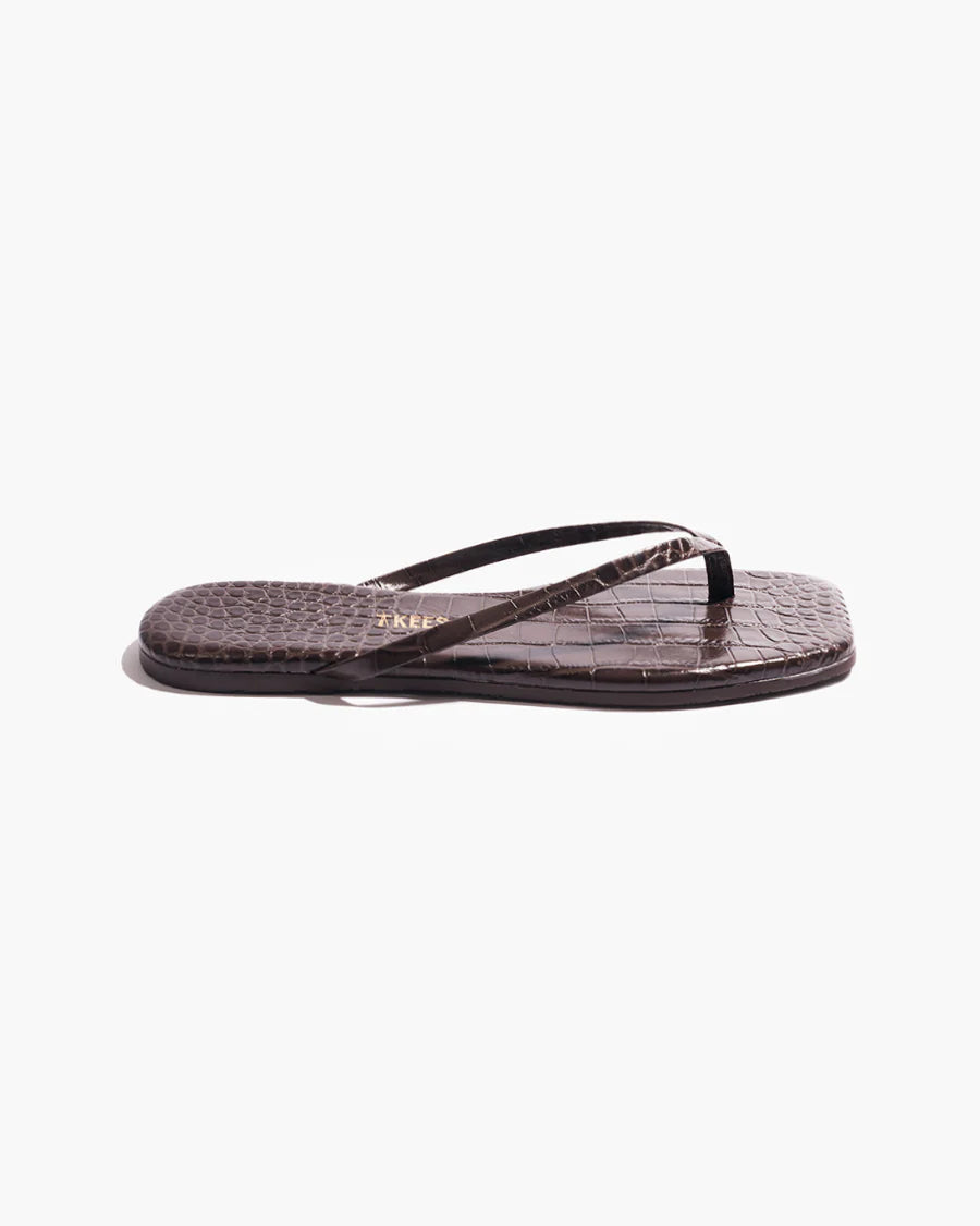 Lily Square Croc Carob