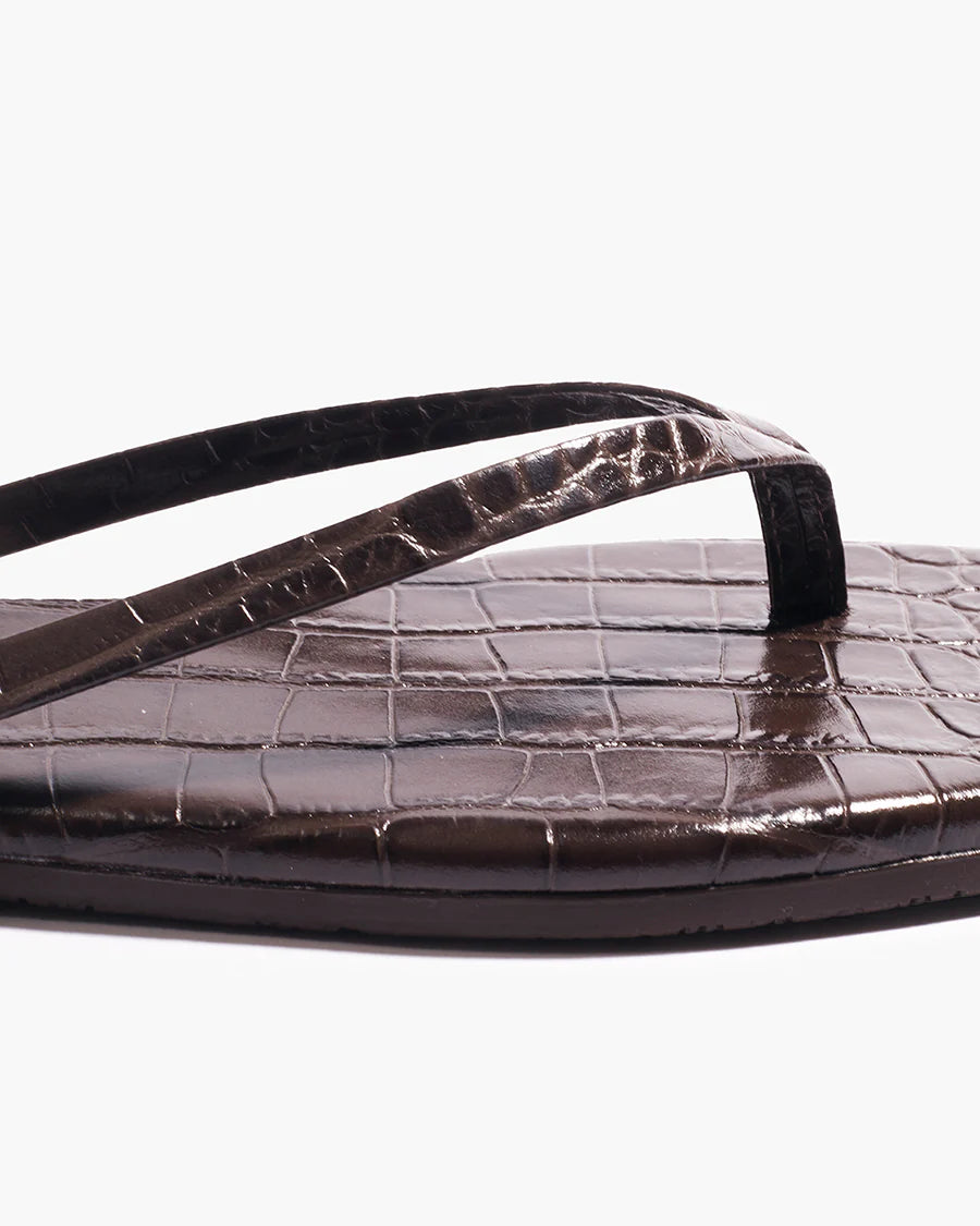 Lily Square Croc Carob