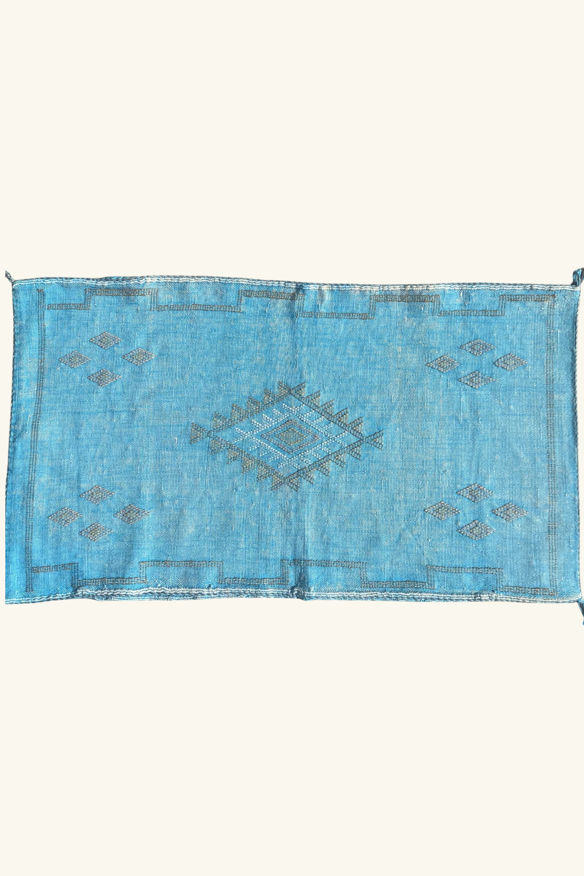 Cactus Silk Cushion 95 x50 - Turquoise