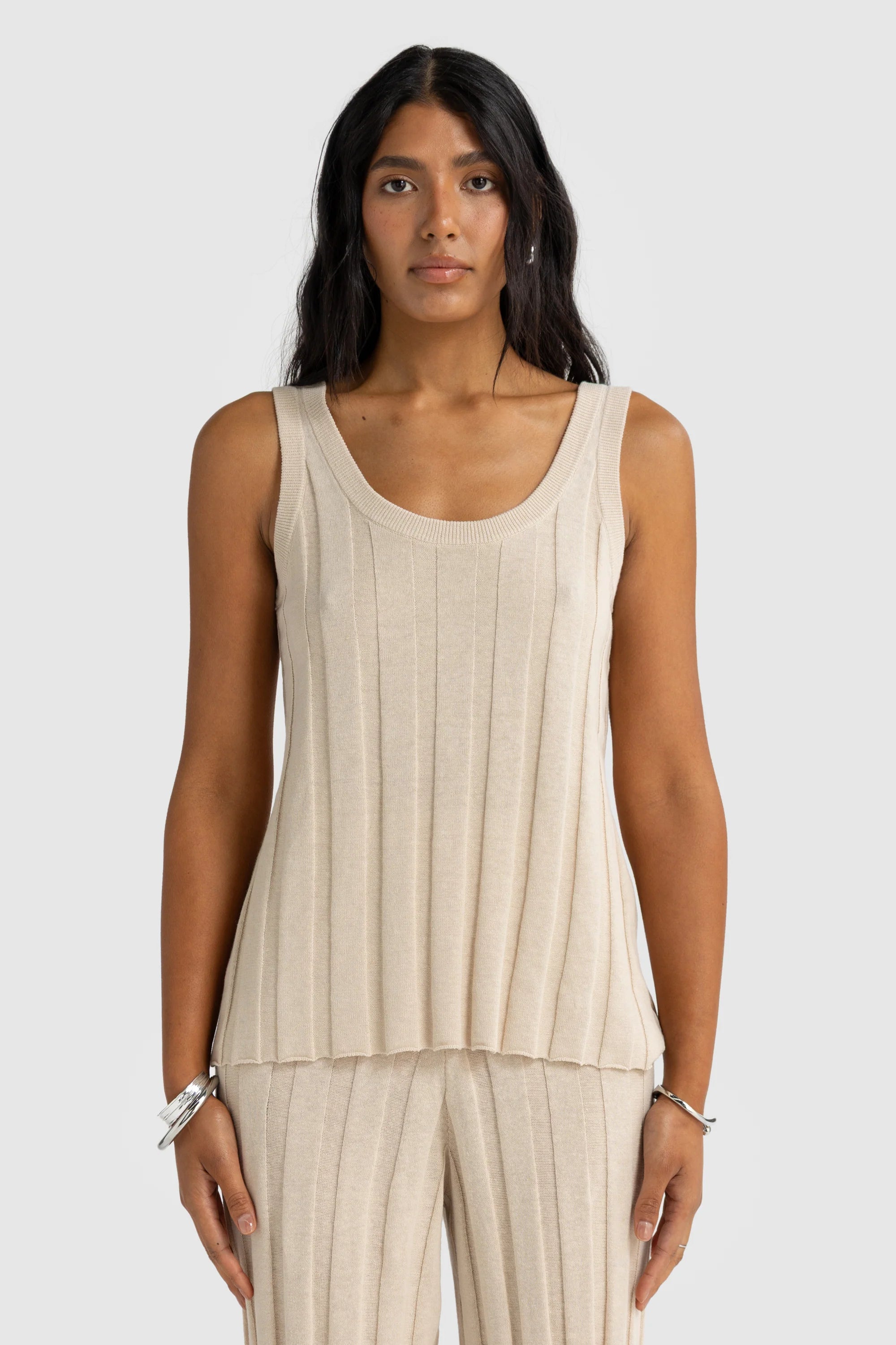 Amara Knit Tank Top Oat
