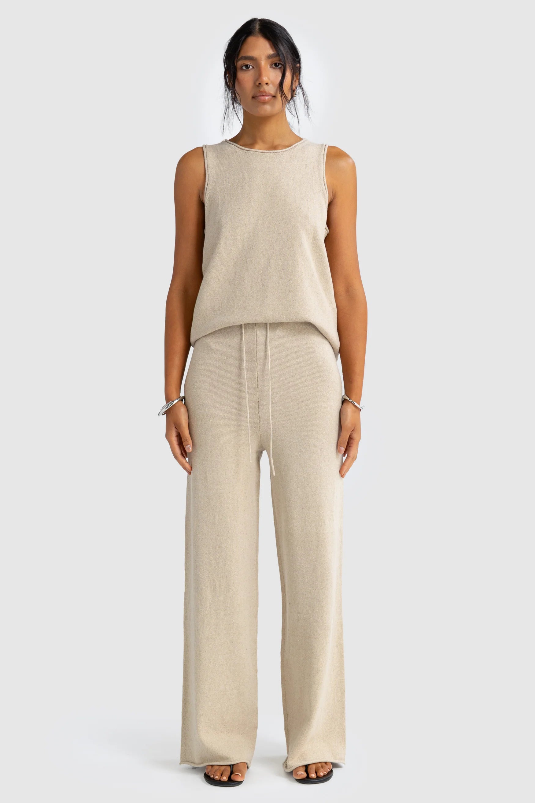 Holly Knit Pants Natural