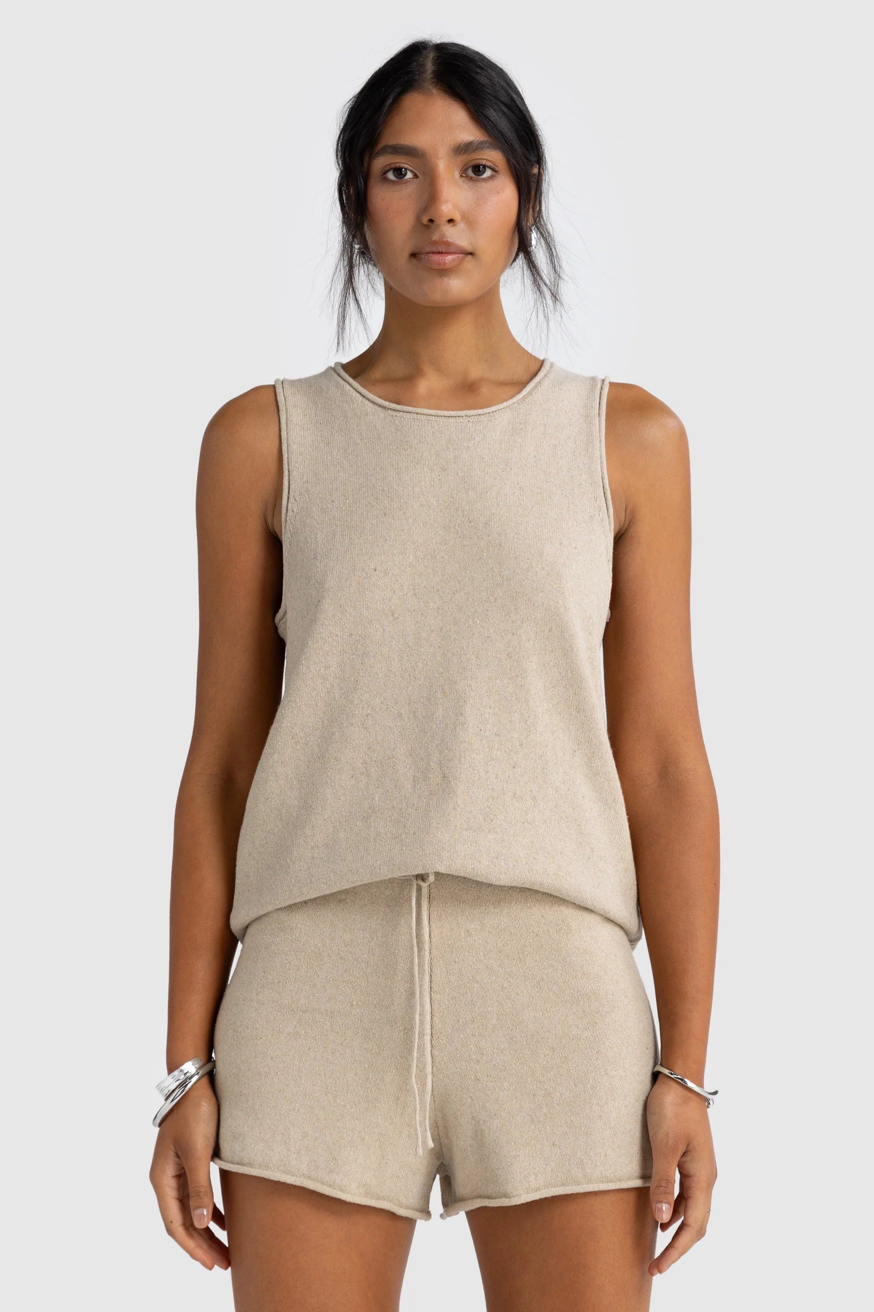 Holly Knit Shorts Natural