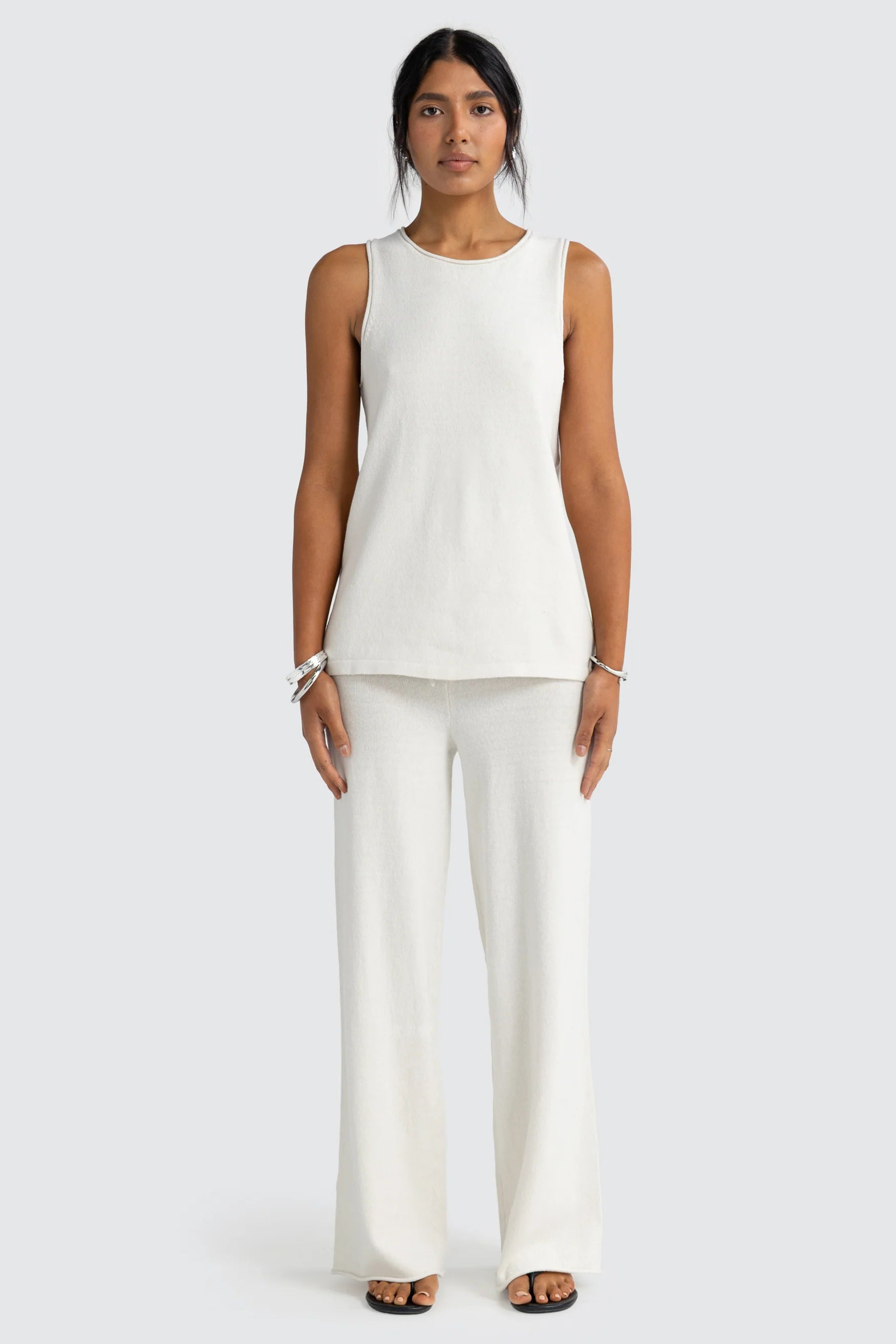 Holly Knit Tank Top White