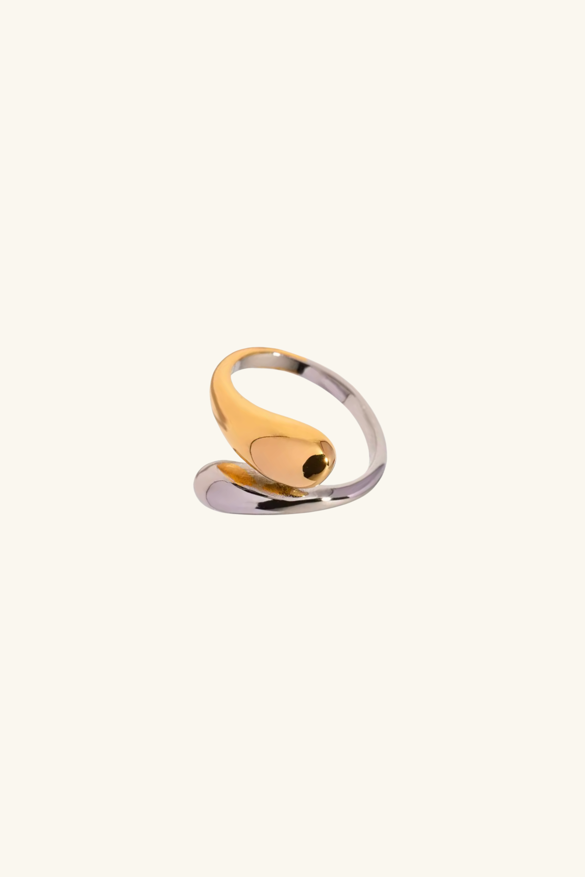 Cheri S925 Stirling Silver & 18k Gold Ring