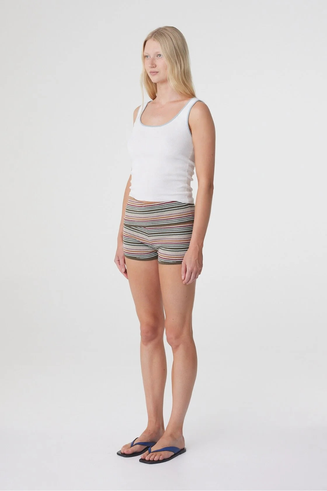 Tove Short - Olive Stripe