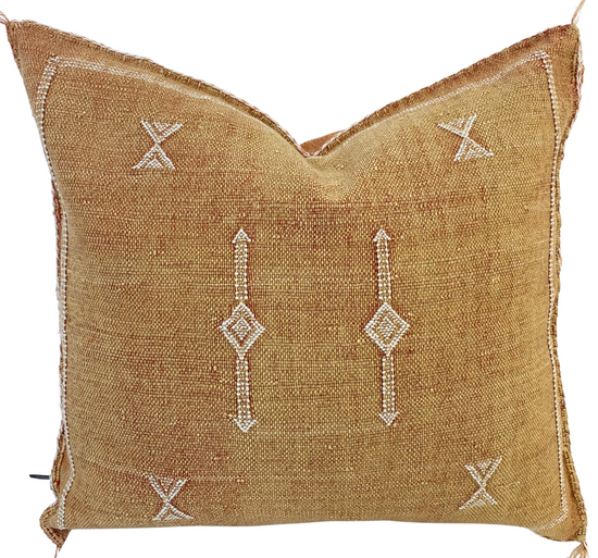 Load image into Gallery viewer, Cactus Silk Cushion 45x45 cm - RUST
