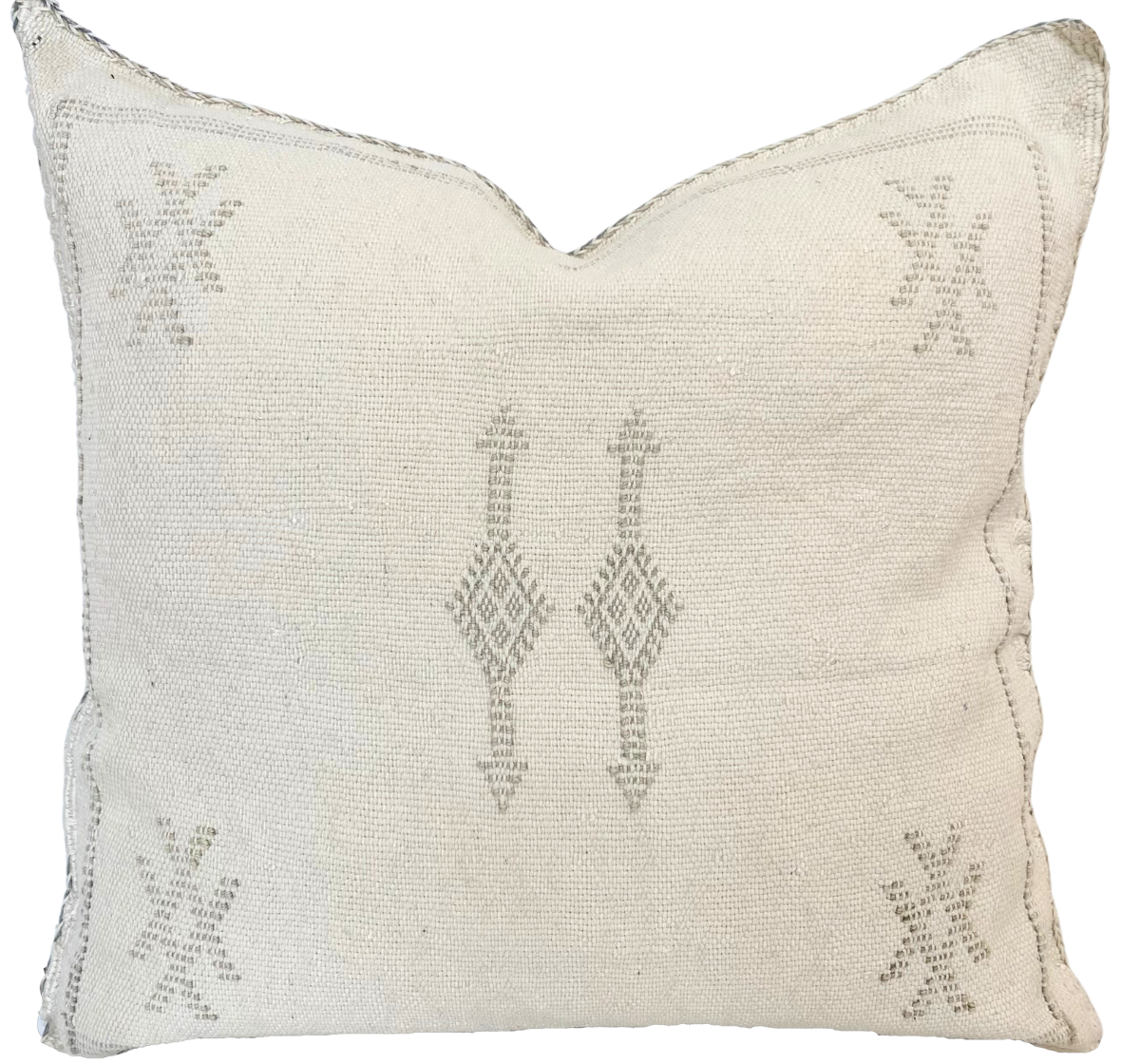 Load image into Gallery viewer, Cactus Silk Cushion 45x45 cm - WHITE
