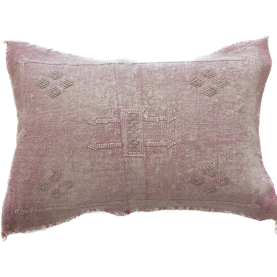 Cactus Silk Cushion 30x53cm - Pink