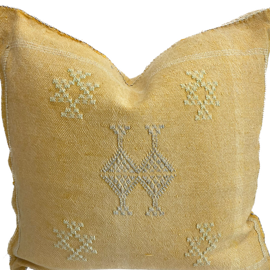 Cactus Silk Cushion 45x45 cm - MUSTARD