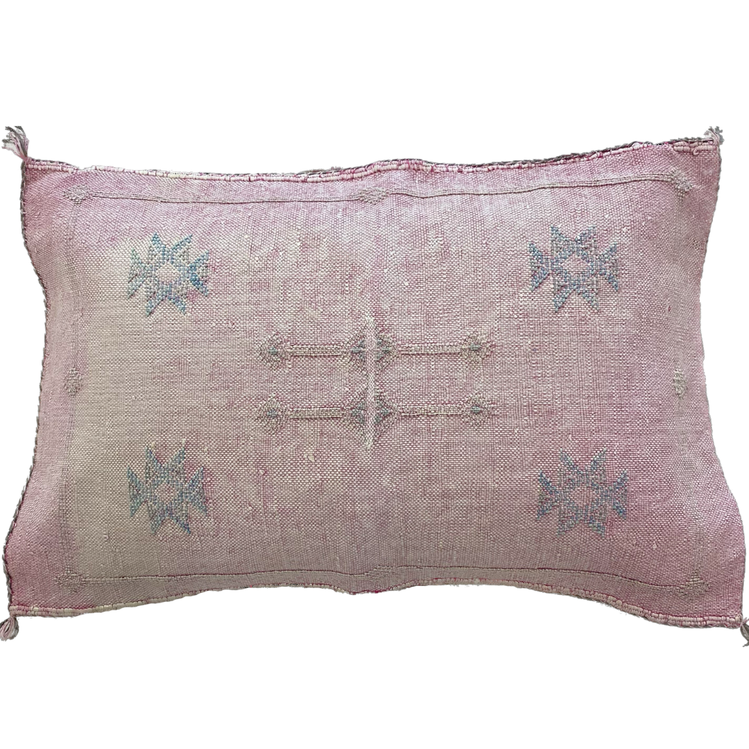 Load image into Gallery viewer, Cactus Silk Cushion 30x53cm - Pink
