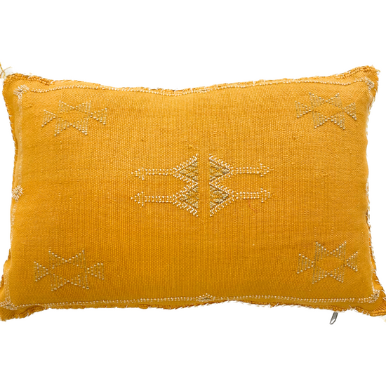 Load image into Gallery viewer, Cactus Silk Cushion 30x53cm - Tangerine
