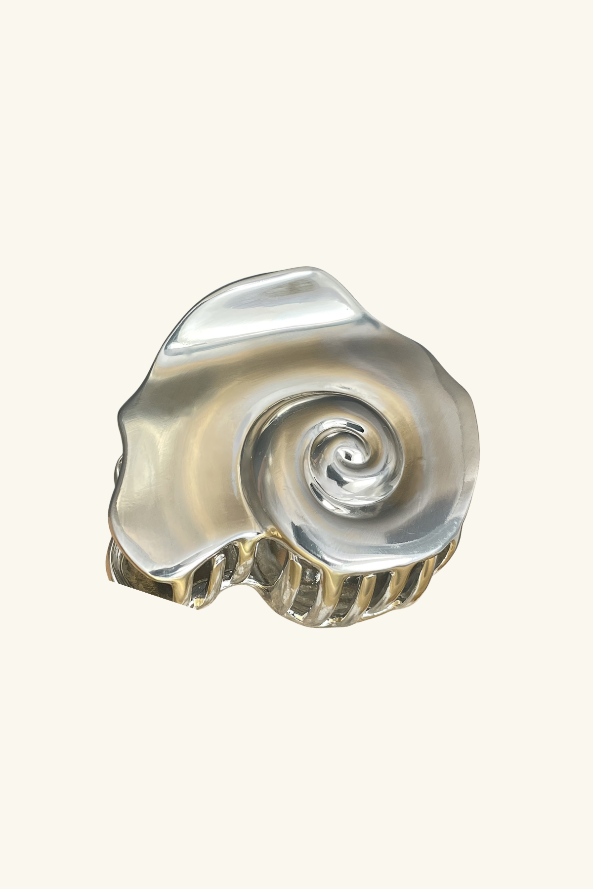Silver Conch Shell Claw Clip