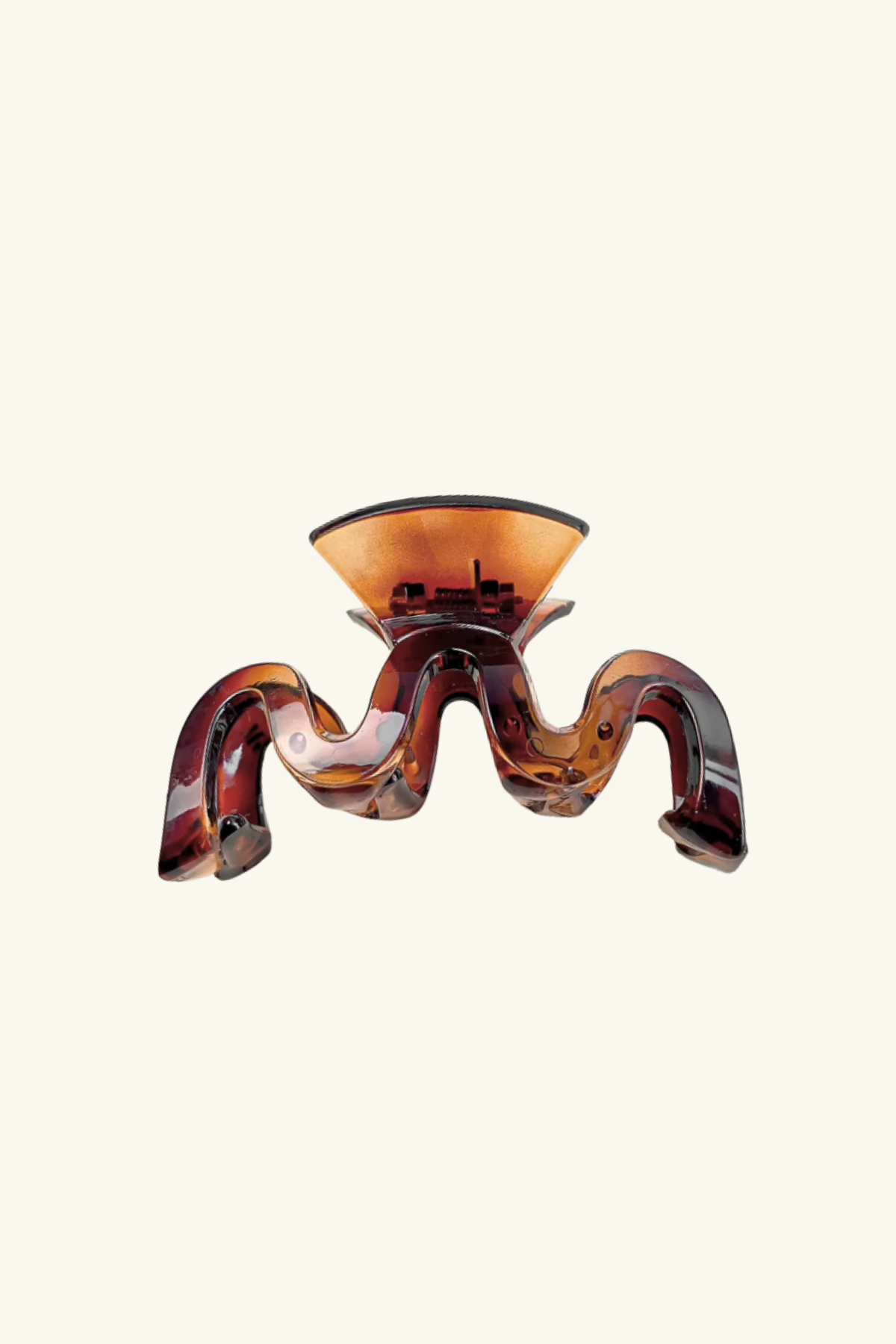 Mini Wavy Claw Hair Clip Tortoise