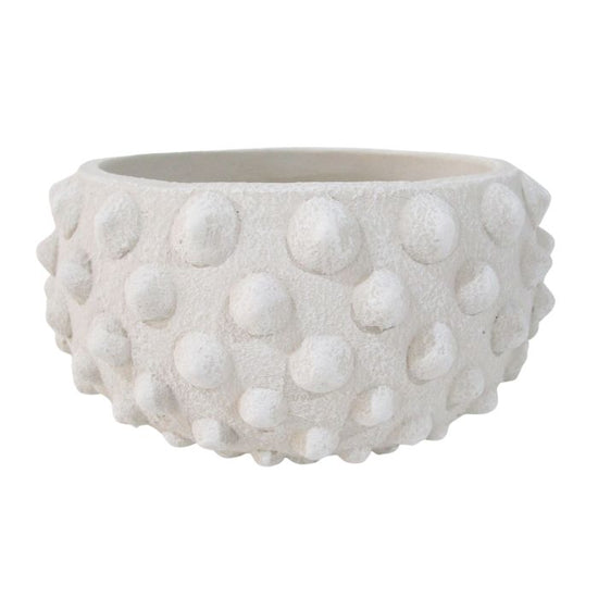 Ceramic Hobnail Bowl White Small