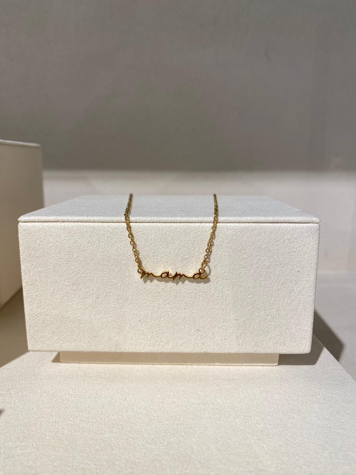 Dainty "Mama" Necklace - Gold/Silver