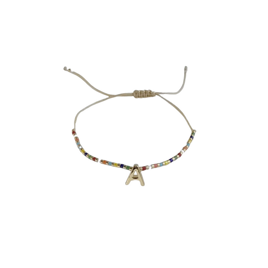 18K Gold Letter Charms Letter Beads Initial Charms Bracelet -  UK