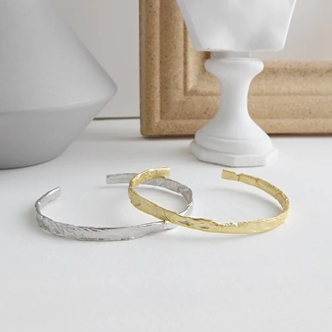 Venus  Textured 18K Gold Plated Wrist Cuff