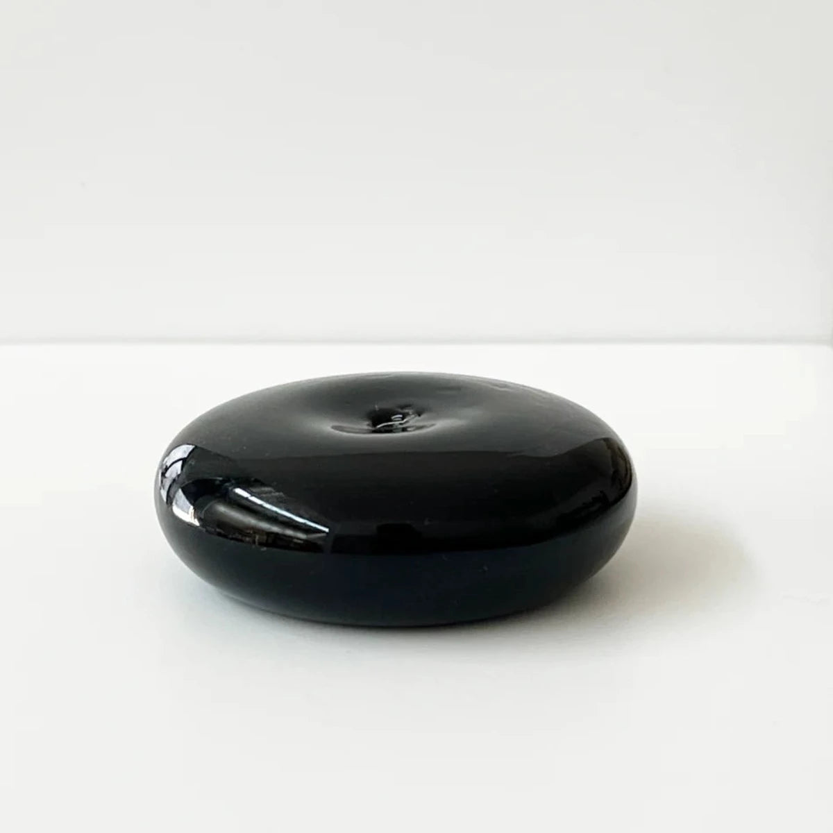 Glass Vessel Incense Holder - Black