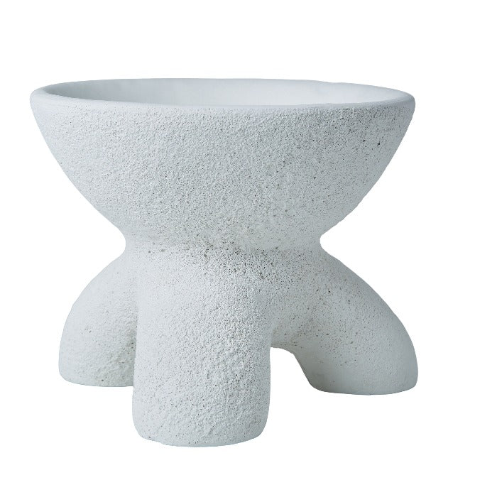 Organic Forms Footed Bowl - White