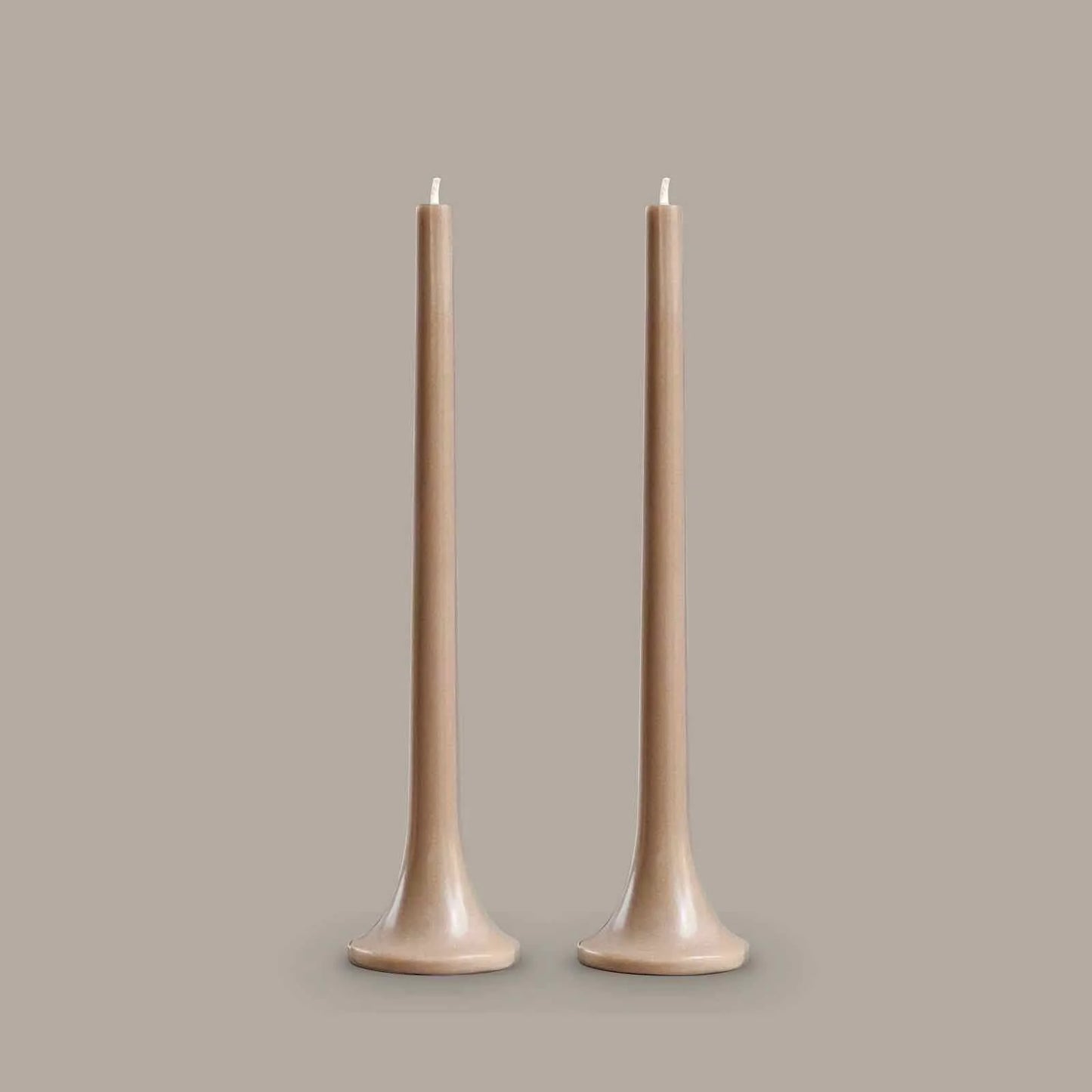 Tusk Candles Taupe- Set of 2